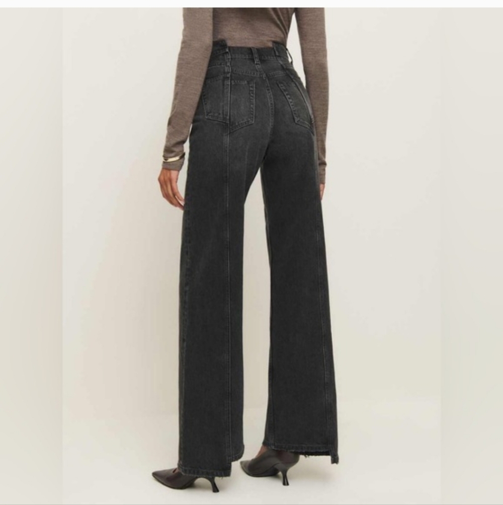 Reformation Reworked Cary High‎ Rise Slouchy Wide Leg Jeans Trinity Wash - Picture 3 of 14